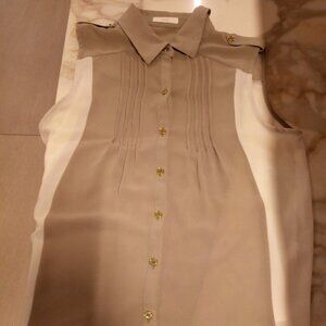 Edge sleeveless blouse